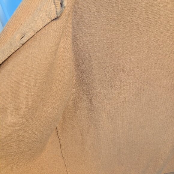Banana Republic Camel Cotton-Cashmere Button-Front Cardigan | Size Small - Picture 5 of 11